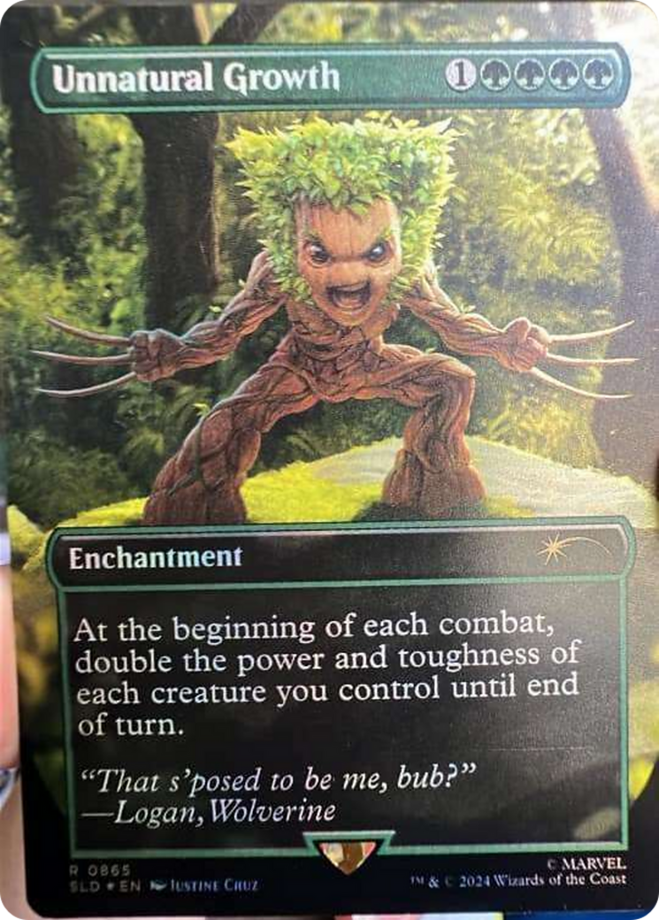 Unnatural Growth (Rainbow Foil) [Secret Lair Drop Series] - Trinity Hobby