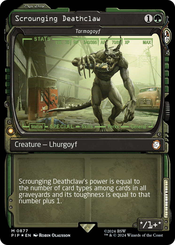 Scrounging Deathclaw - Tarmogoyf (Showcase) (Surge Foil) [Fallout] - Trinity Hobby