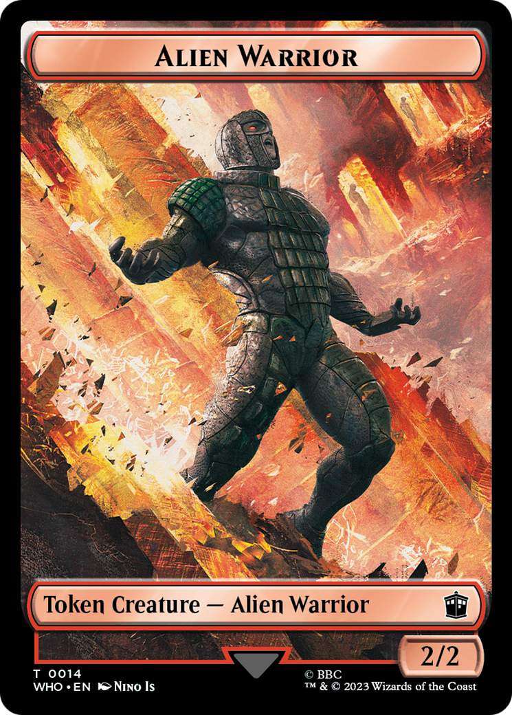 Alien Angel // Alien Warrior Double-Sided Token [Doctor Who Tokens] - Trinity Hobby