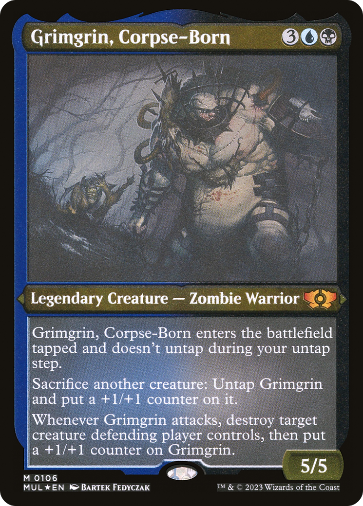 Grimgrin, Corpse-Born (Foil Etched)  [Foil]  (MUL-106) - [Multiverse Legends] - Trinity Hobby