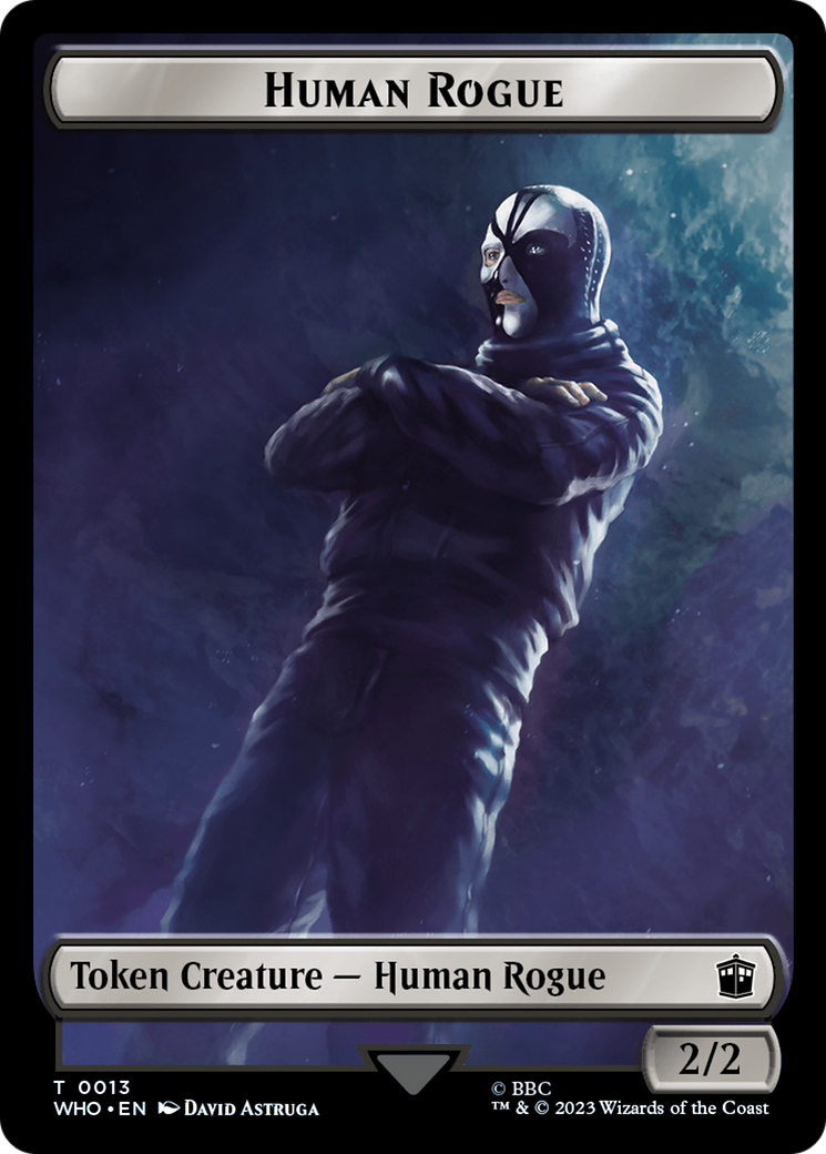 Human Rogue // Beast Double-Sided Token [Doctor Who Tokens] - Trinity Hobby
