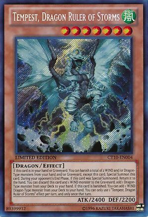 Tempest, Dragon Ruler of Storms [CT10-EN004] Secret Rare - Trinity Hobby