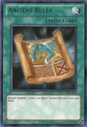 Ancient Rules (Red) [DL13-EN016] - Duelist League Promo Unlimited - Rare - Trinity Hobby