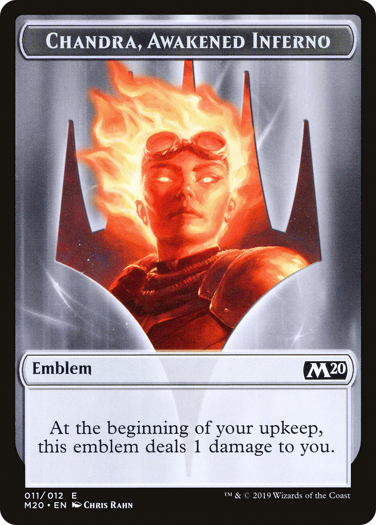 Chandra, Awakened Inferno Emblem [Core Set 2020 Tokens] - Trinity Hobby