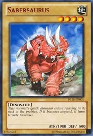 Sabersaurus (Red) [DL16-EN001] Rare - Trinity Hobby