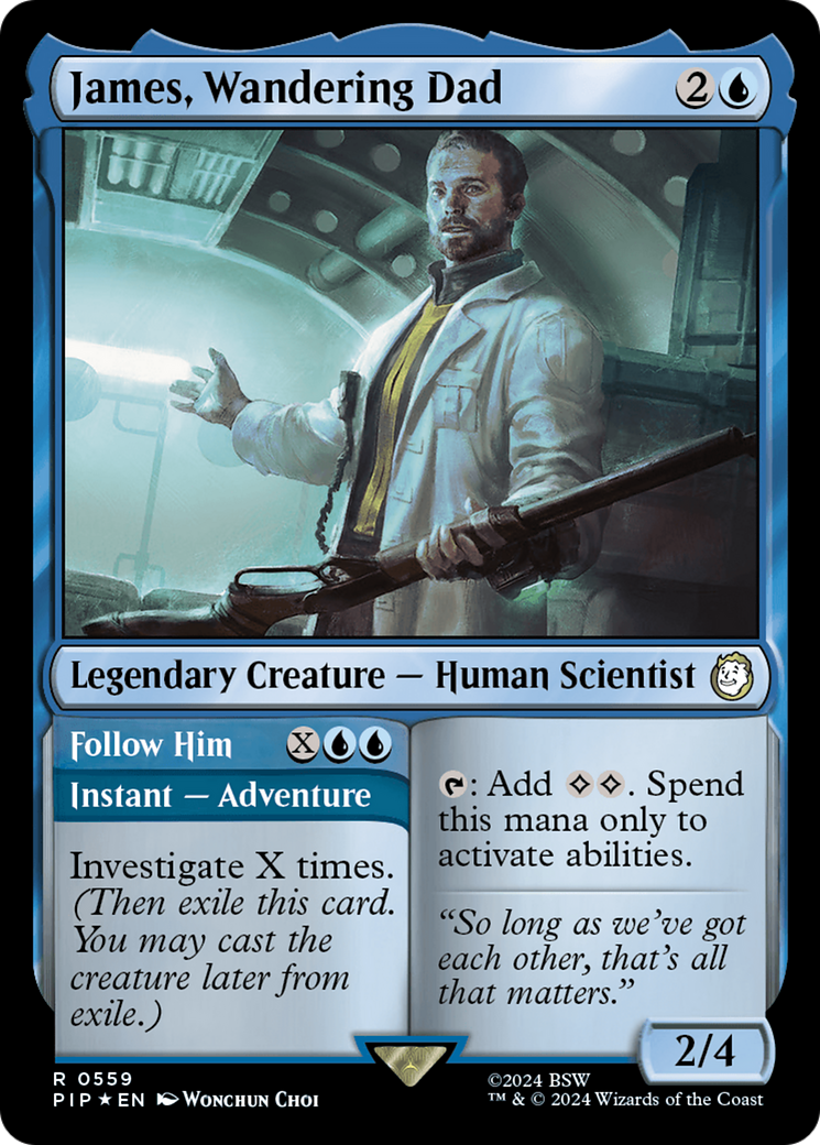 James, Wandering Dad // Follow Him (Surge Foil) [Fallout] - Trinity Hobby