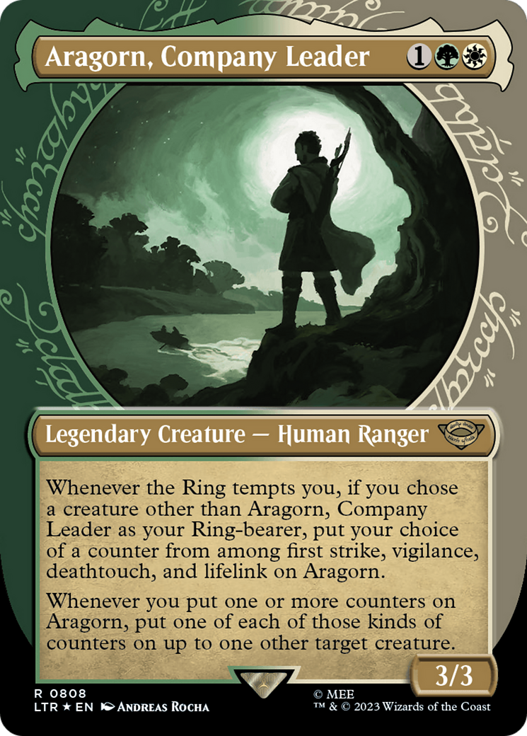 Aragorn, Company Leader (Showcase) (Surge Foil) [The Lord of the Rings: Tales of Middle-Earth] - Trinity Hobby