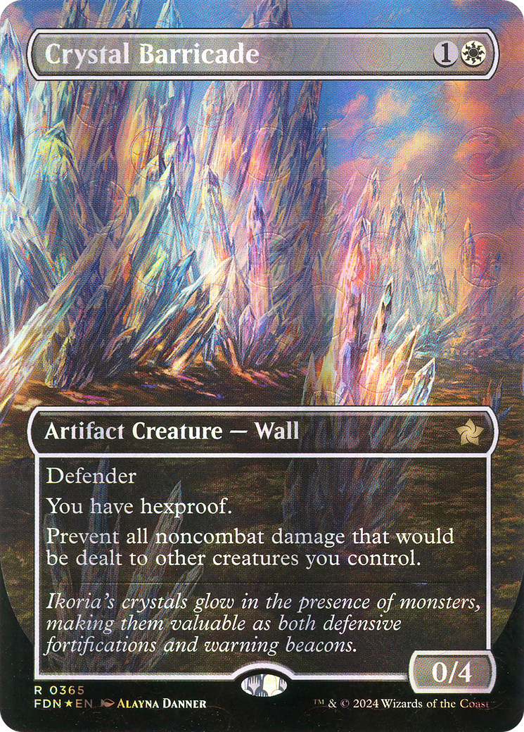 Crystal Barricade (Borderless) (Mana Foil) [Foundations] - Trinity Hobby