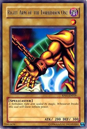 Right Arm of the Forbidden One [RP01-EN019] Rare - Trinity Hobby