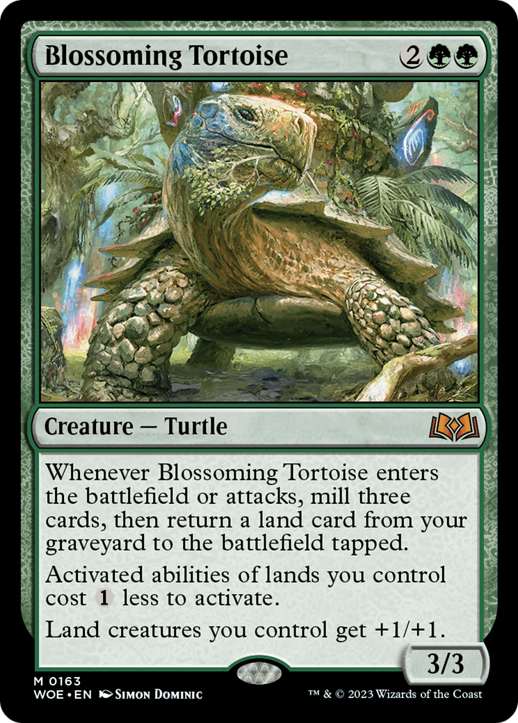 Blossoming Tortoise [Wilds of Eldraine] - Trinity Hobby