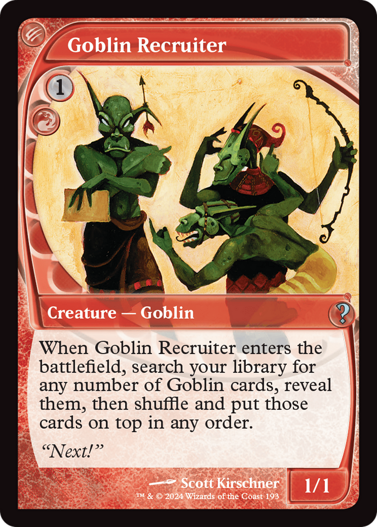 Goblin Recruiter (Future Sight) [Mystery Booster 2] - Trinity Hobby