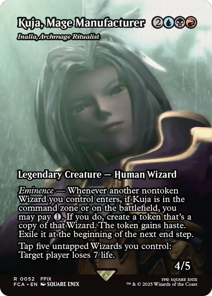 Inalla, Archmage Ritualist  [Foil]  (FCA-052) - [FINAL FANTASY: Through the Ages] / Kuja, Mage Manufacturer (Borderless) - Trinity Hobby