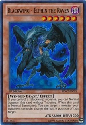 Blackwing - Elphin the Raven [BPW2-EN026] Super Rare - Trinity Hobby