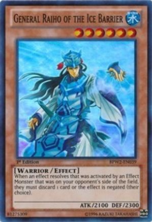 General Raiho of the Ice Barrier [BPW2-EN039] Super Rare - Trinity Hobby