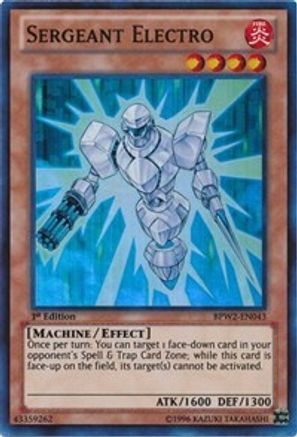 Sergeant Electro [BPW2-EN043] Super Rare - Trinity Hobby