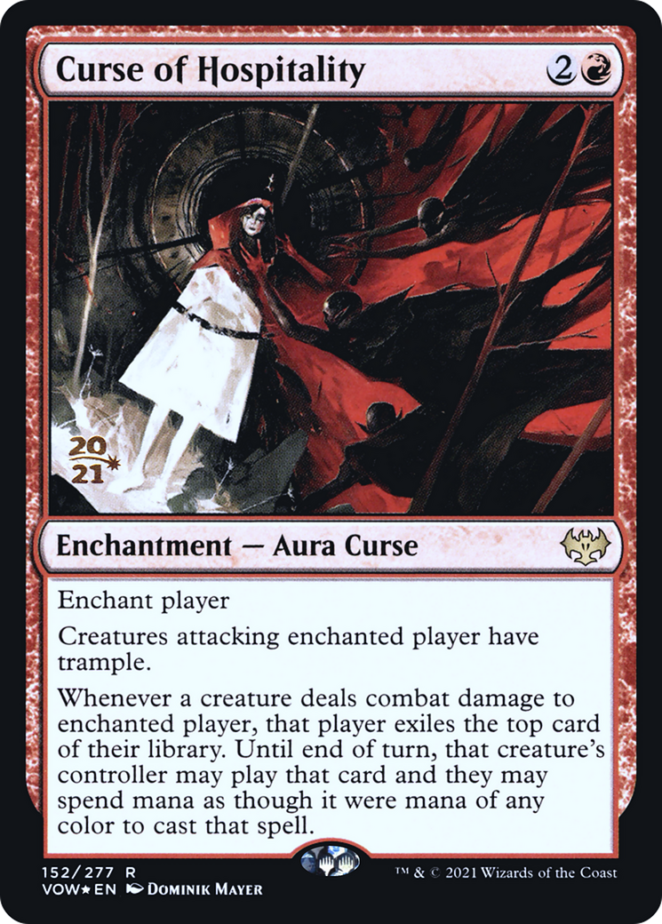 Curse of Hospitality [Innistrad: Crimson Vow Prerelease Promos] - Trinity Hobby