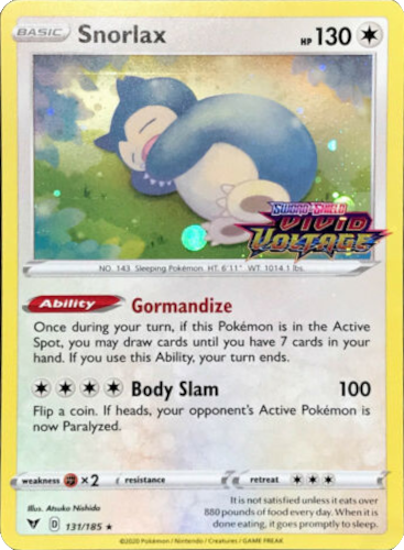 Snorlax (131/185) [Sword & Shield: Black Star Promos] - Trinity Hobby