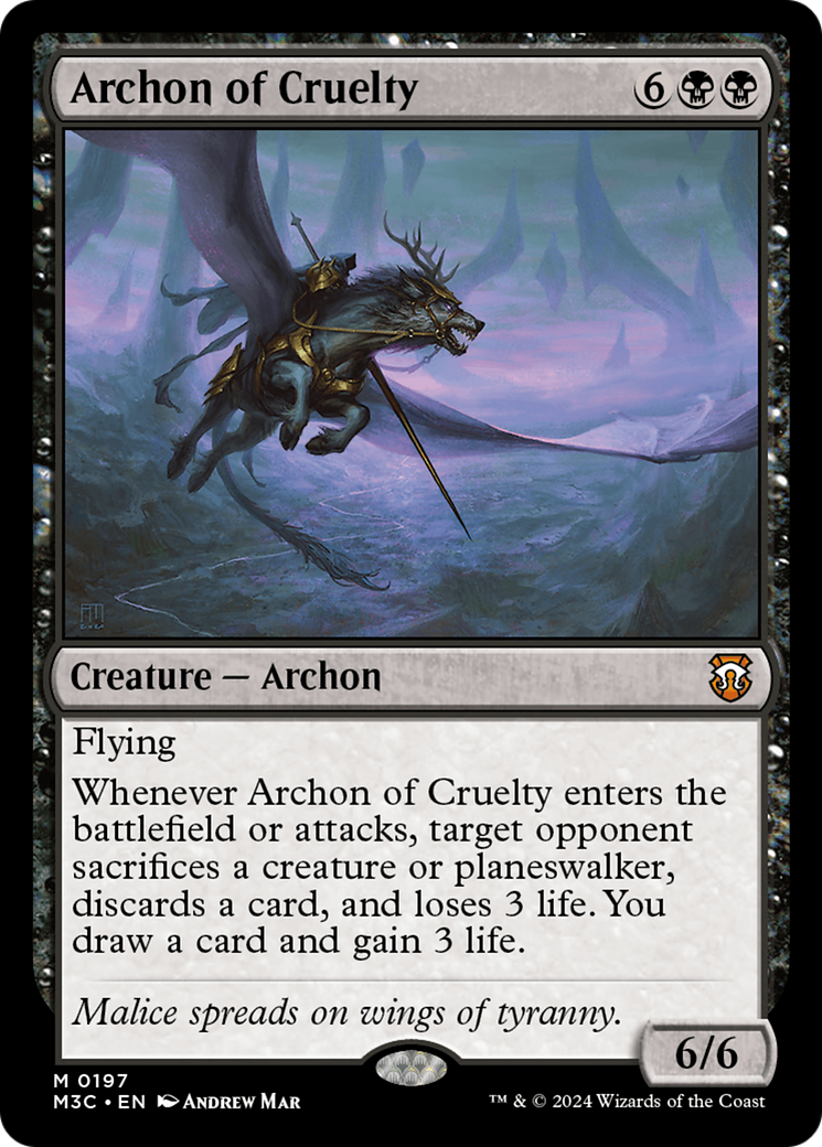 Archon of Cruelty [Modern Horizons 3 Commander] - Trinity Hobby