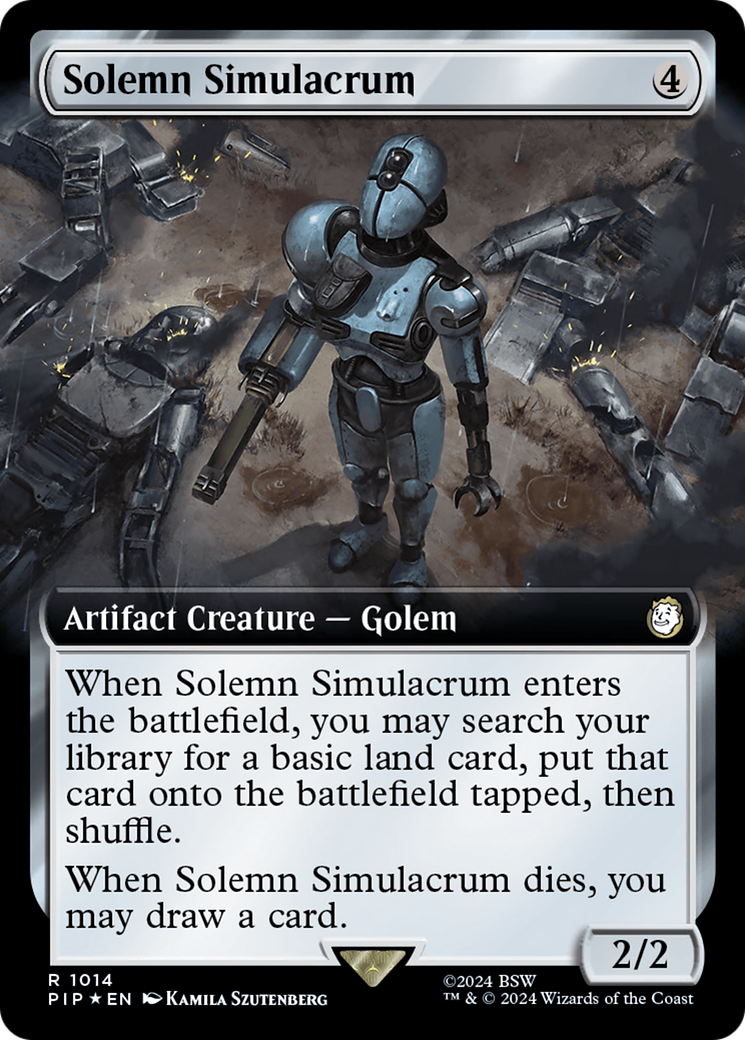 Solemn Simulacrum (Extended Art) (Surge Foil) [Fallout] - Trinity Hobby