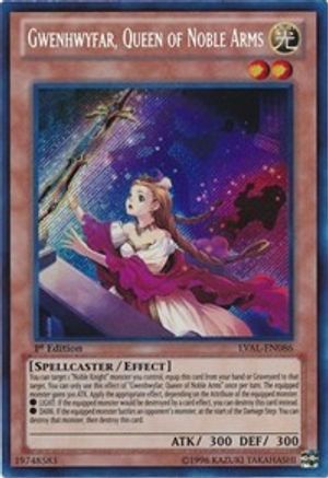 Gwenhwyfar, Queen of Noble Arms [LVAL-EN086] Secret Rare - Trinity Hobby