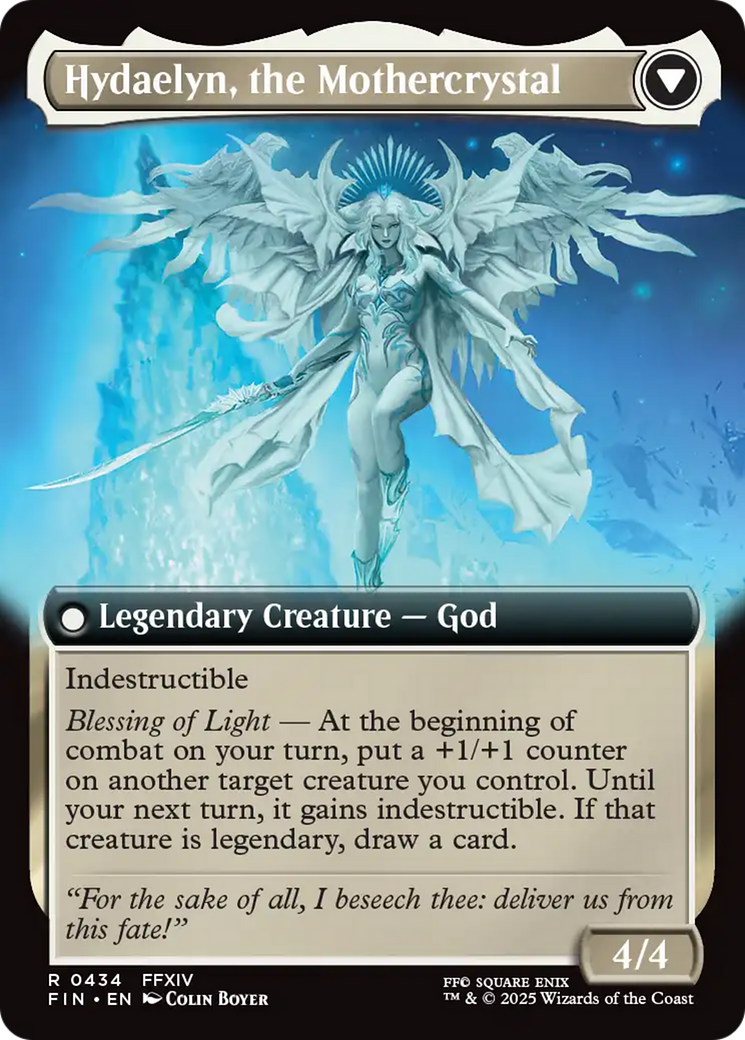 Venat, Heart of Hydaelyn // Hydaelyn, the Mothercrystal  [Foil]  (FIN-434) - [FINAL FANTASY]: (Extended Art) - Trinity Hobby