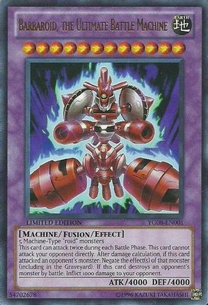 Barbaroid, the Ultimate Battle Machine [YG08-EN001] Ultra Rare - Trinity Hobby