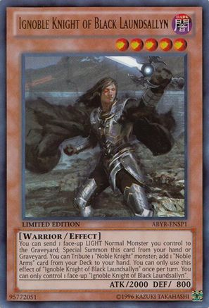 Ignoble Knight of Black Laundsallyn [ABYR-ENSP1] Ultra Rare - Trinity Hobby