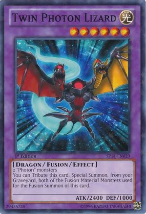Twin Photon Lizard [SP14-EN020] Starfoil Rare - Trinity Hobby