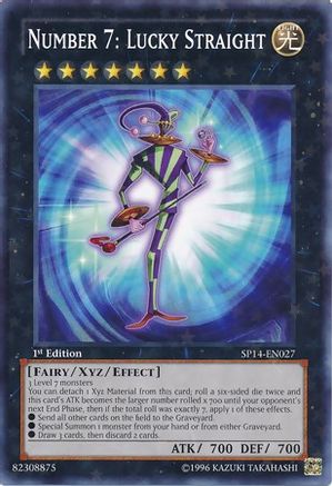 Number 7: Lucky Straight [SP14-EN027] Starfoil Rare - Trinity Hobby