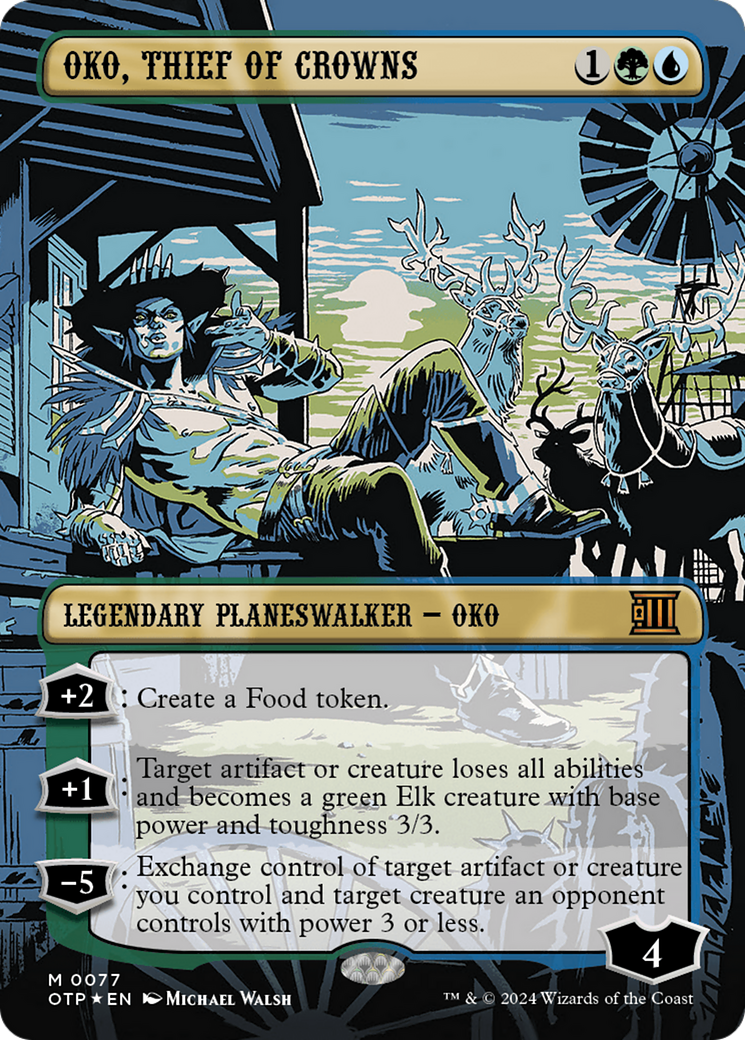 Oko, Thief of Crowns (Textured Foil) [Outlaws of Thunder Junction: Breaking News] - Trinity Hobby