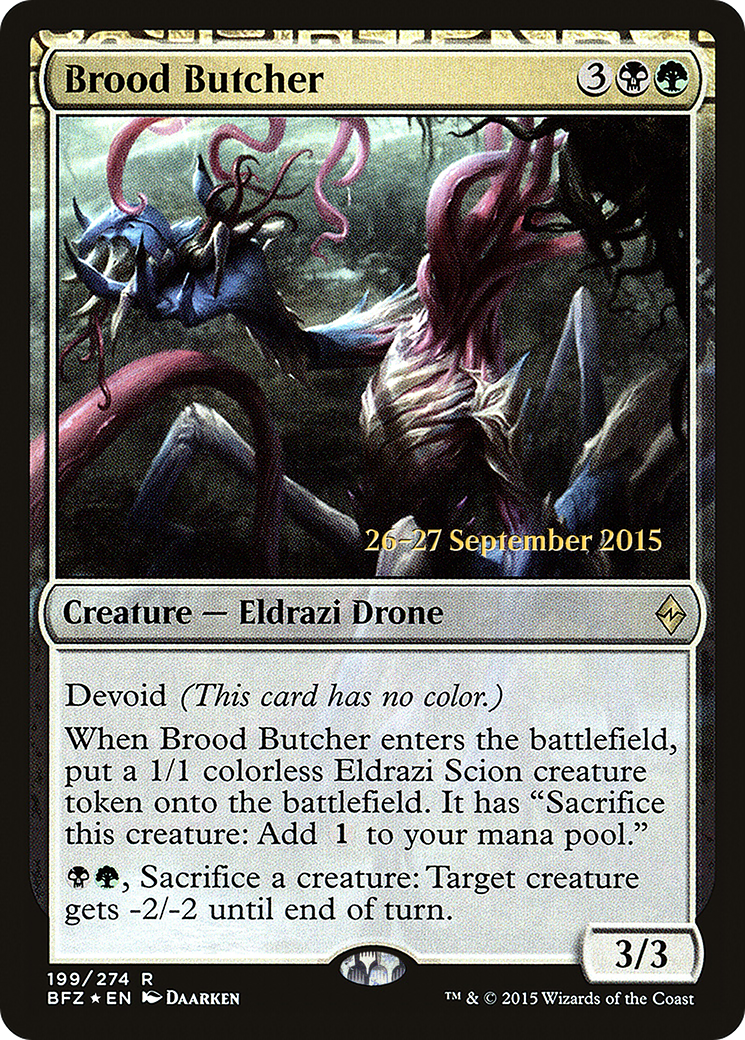 Brood Butcher [Battle for Zendikar Prerelease Promos] - Trinity Hobby