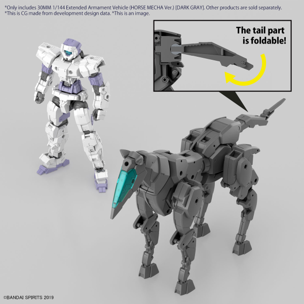 30MM 1/144 Extended Armament Vehicle (HORSE MECHA Ver.) [DARK GRAY] - Trinity Hobby