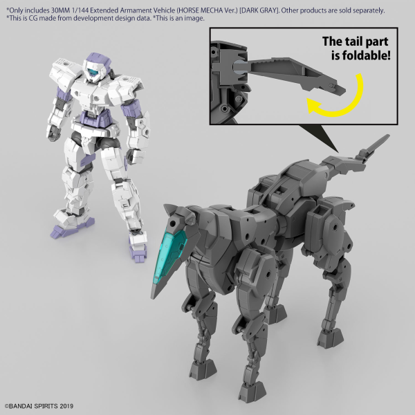 30MM 1/144 Extended Armament Vehicle (HORSE MECHA Ver.) [DARK GRAY]