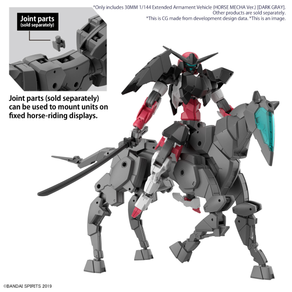 30MM 1/144 Extended Armament Vehicle (HORSE MECHA Ver.) [DARK GRAY] - Trinity Hobby