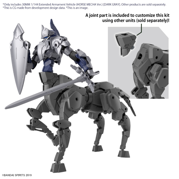 30MM 1/144 Extended Armament Vehicle (HORSE MECHA Ver.) [DARK GRAY]