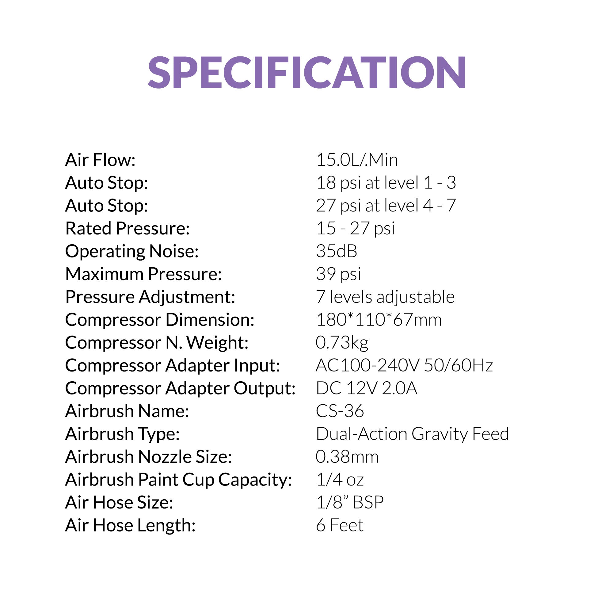 Gaahleri Ambition Series GTS-06, Ambition Series GTS-06 Serenair Mini Compressor