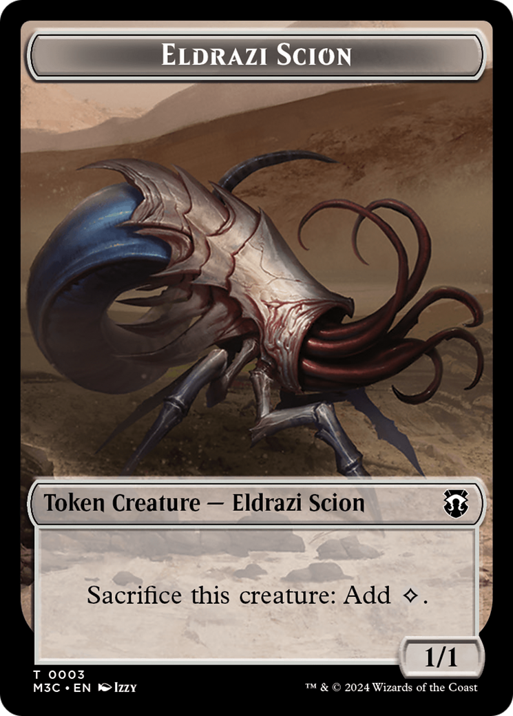 Eldrazi Spawn (Ripple Foil) // Eldrazi Scion Double-Sided Token [Modern Horizons 3 Commander Tokens] - Trinity Hobby