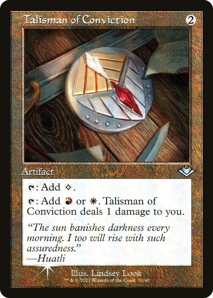 Talisman of Conviction [Etched Foil]  (MH1-033) - [Modern Horizons 1 Timeshifts] - Trinity Hobby