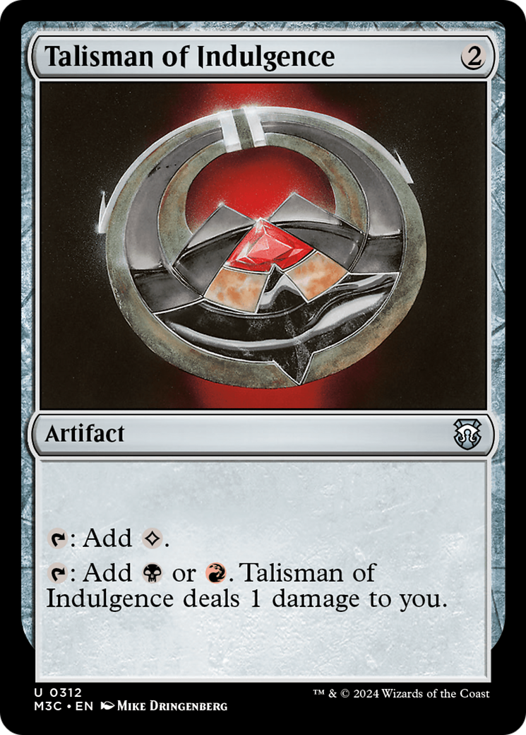 Talisman of Indulgence [Modern Horizons 3 Commander] - Trinity Hobby