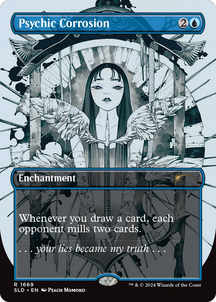 Psychic Corrosion  [Foil]  (SLD-1669) - [Secret Lair Drop] (Borderless) - Trinity Hobby