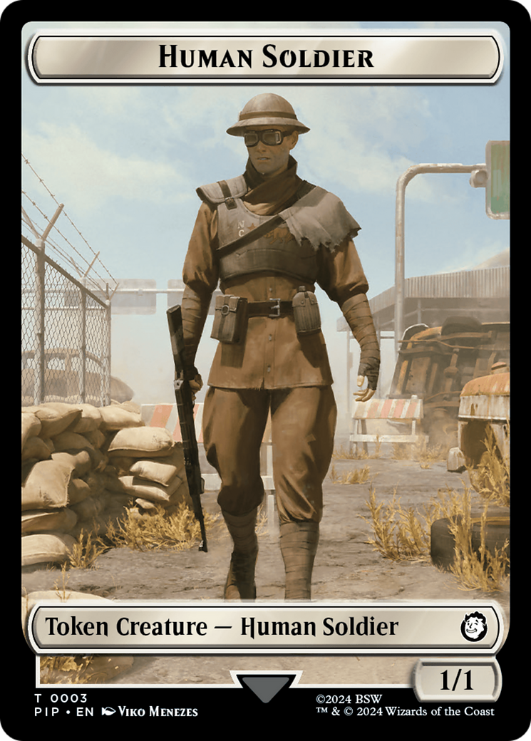 Food (0012) // Human Soldier Double-Sided Token [Fallout Tokens] - Trinity Hobby