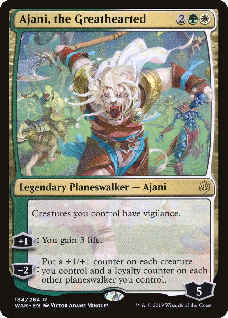 Ajani, the Greathearted (Promo Pack) [War of the Spark Promos] - Trinity Hobby