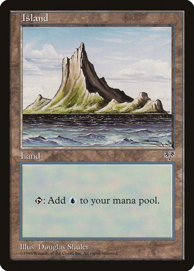Island (No Tree / Blue Sky / Peak on Left) [Mirage] - Trinity Hobby