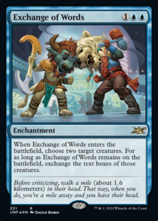 Exchange of Words (Galaxy Foil) [Unfinity] - Trinity Hobby