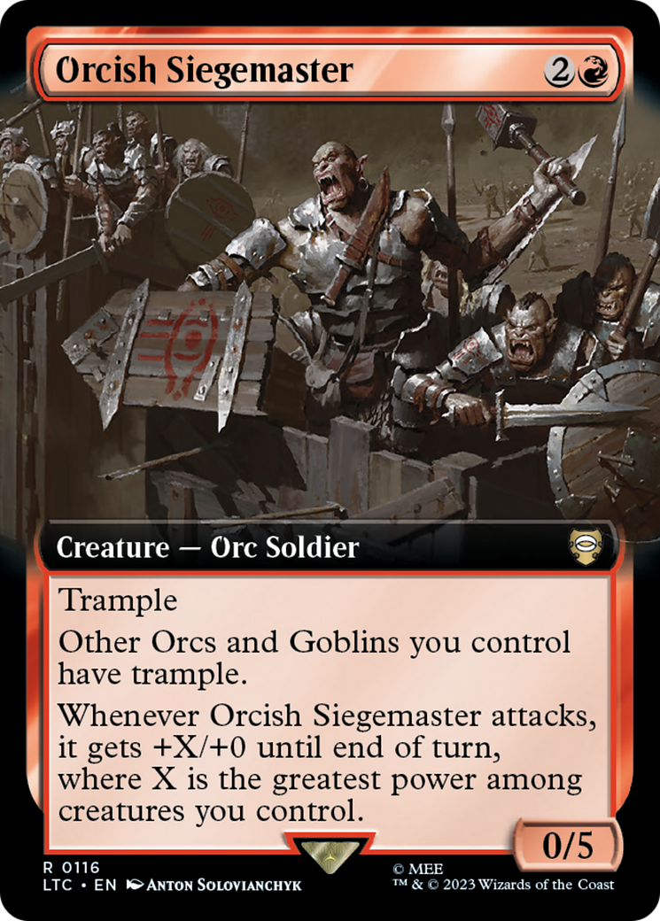 Orcish Siegemaster (Extended Art) [The Lord of the Rings: Tales of Middle-Earth Commander] - Trinity Hobby