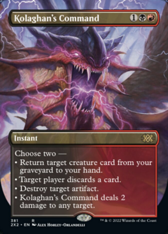 Kolaghan's Command (Borderless Alternate Art) [Double Masters 2022] - Trinity Hobby