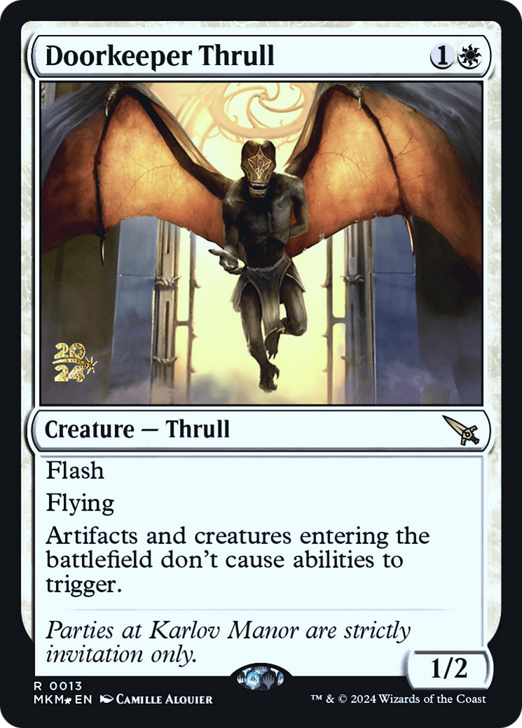 Doorkeeper Thrull [Murders at Karlov Manor Prerelease Promos] - Trinity Hobby