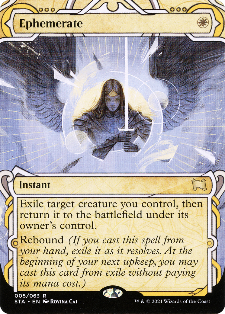Ephemerate [Etched Foil]  (STA-005) - [Strixhaven Mystical Archive]: (Showcase) (Borderless) - Trinity Hobby