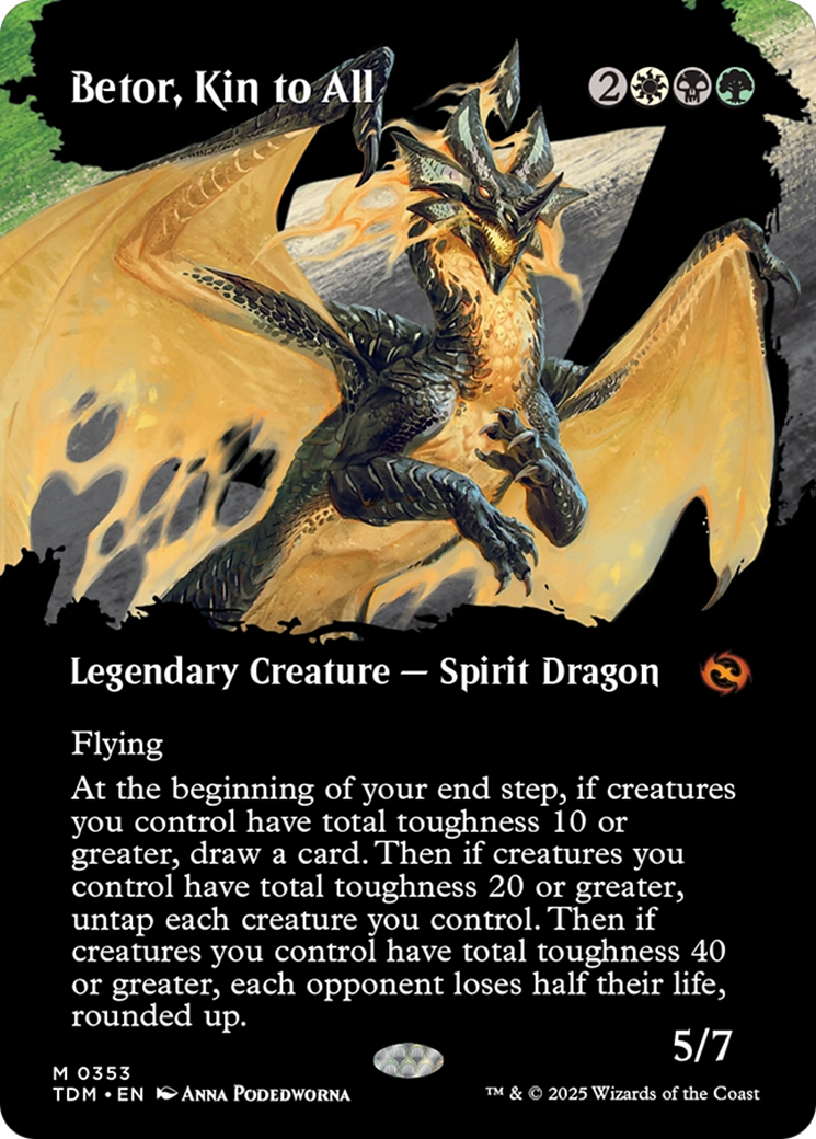 Betor, Kin to All  (TDM-353) - [Tarkir: Dragonstorm]: (Showcase) (Borderless) - Trinity Hobby