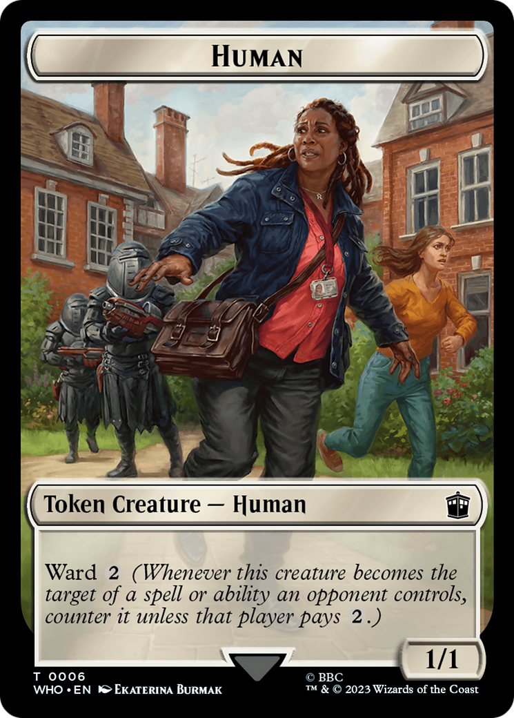 Human (0006) // Clue (0022) Double-Sided Token [Doctor Who Tokens] - Trinity Hobby